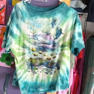 Oceanic Dream Short Sleeve Tee - Blue and Green